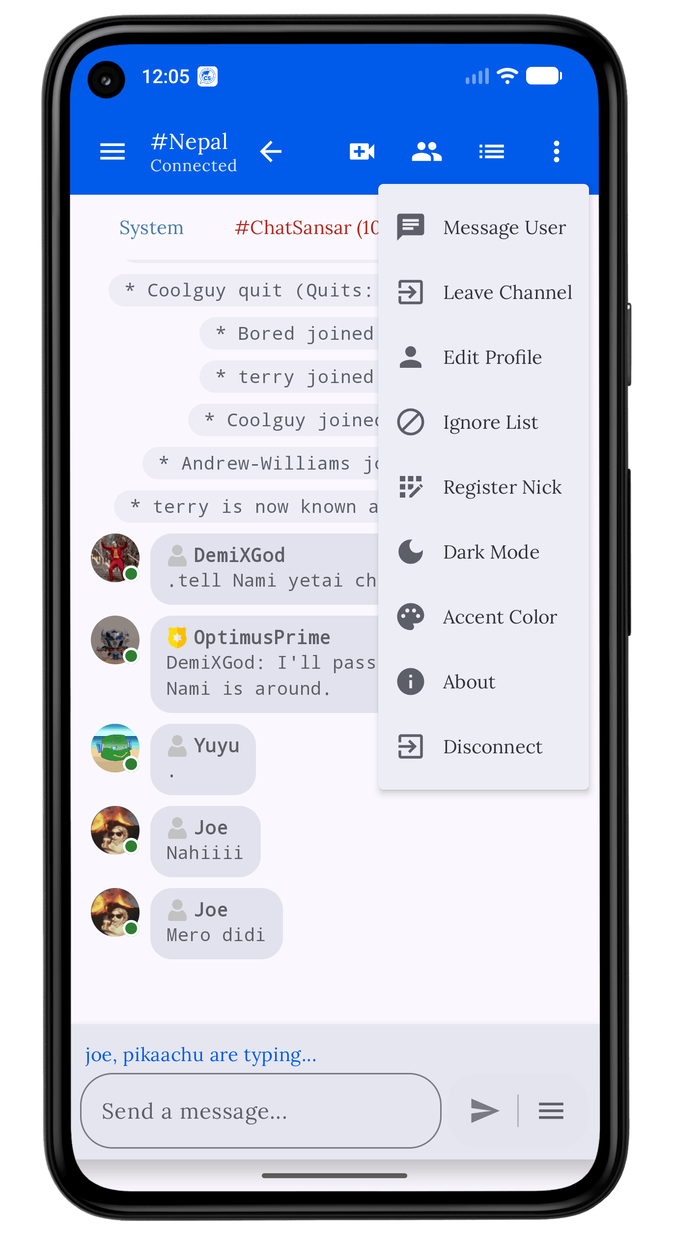 ChatSansar App features overview